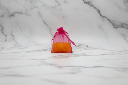 Orange Soda - Organza Sachet on Marble Redo